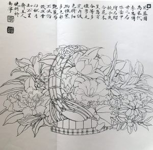 Basket of Flowers Sketch