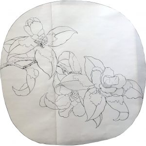 Camellia Covered with Snow Sketch