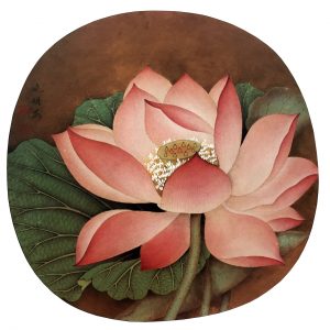 Lotus Out Of Water, Wu Bing, 23.8 * 25.1 cm, painted on silk, Song Dynasty, 960 - 1279.