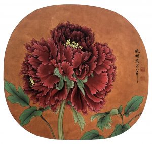 Peony, 24.8 * 22.0 cm, painted on silk, Ano. Song Dynasty, 960 - 1279.